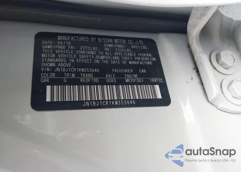 2019 Nissan Rogue Sport S from USA, damaged, VIN JN1BJ1CR1KW353646